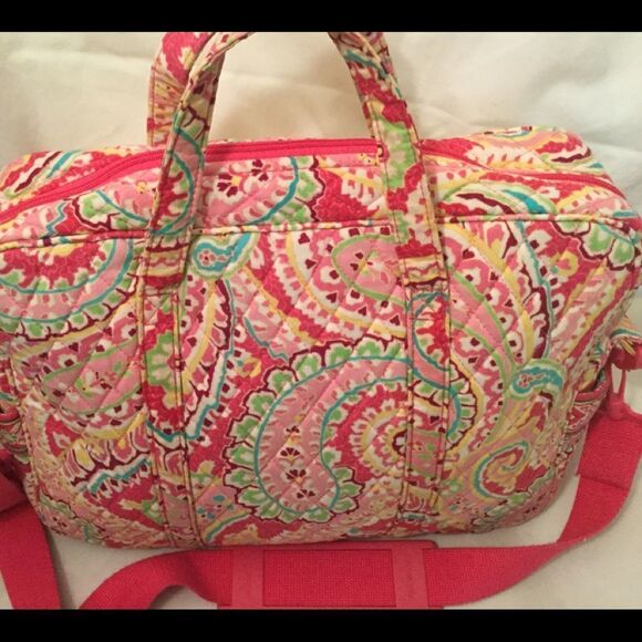 Vera Bradley Medium Messenger Bag Paisley Pink - Picture 5 of 10